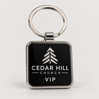 Sample key tag for Cedar Hill Church