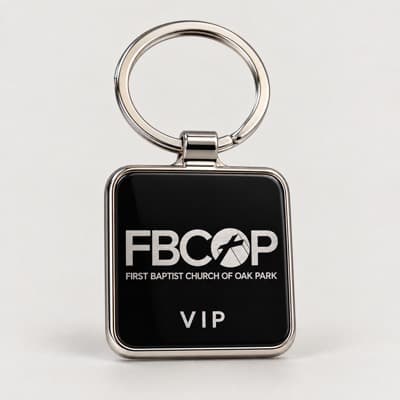 Sample key tag for First Baptist Church of Oak Park