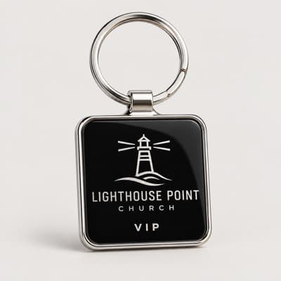 Sample key tag for Lighthouse Point Church