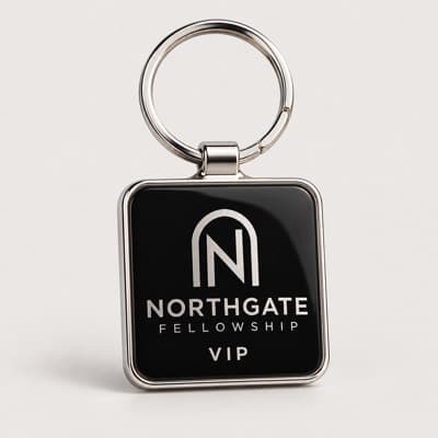 Sample key tag for Northgate Fellowship